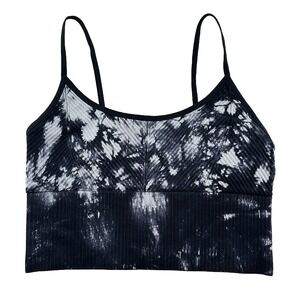 PINK ACTIVE by VICTORIA'S SECRET‎ Tie Dye Sports Bra • Small • black, gray